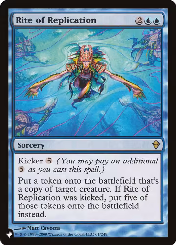 Rite of Replication (ZEN) (61/249), The List Reprints — Magic card price