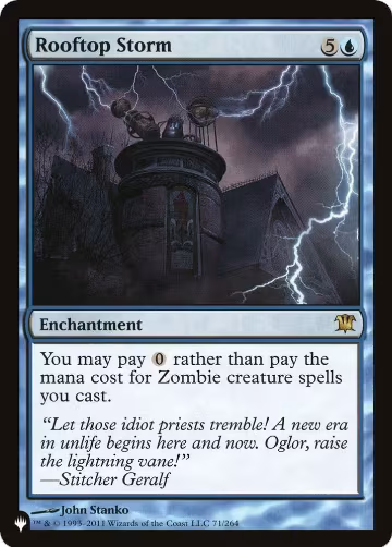 Rooftop Storm (71/264), The List Reprints — Magic card price