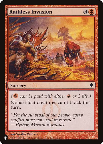 Ruthless Invasion (93/175), The List Reprints — Magic card price