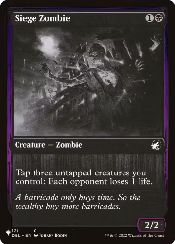 Siege Zombie (121), The List Reprints — Magic card price