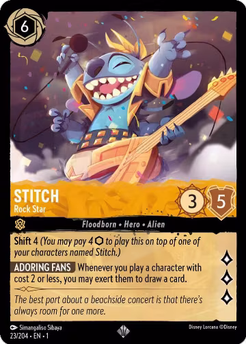 Stitch - Rock Star (23/204), The First Chapter — Lorcana card price