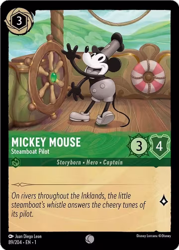 Mickey Mouse - Steamboat Pilot (89/204), The First Chapter — Lorcana card price