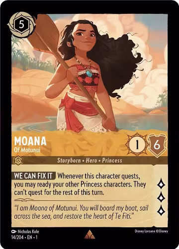 Moana - Of Motunui (14/204), The First Chapter — Lorcana card price