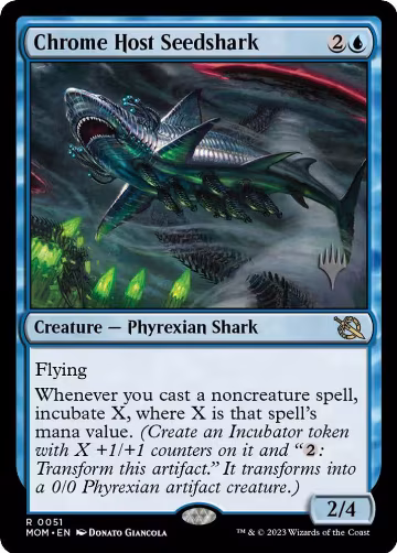 Chrome Host Seedshark (51), Promo Pack: March of the Machine — Magic card price