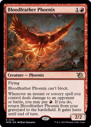 Bloodfeather Phoenix (132), Promo Pack: March of the Machine — Magic card price