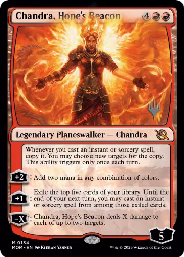 Chandra, Hope's Beacon (134), Promo Pack: March of the Machine — Magic card price