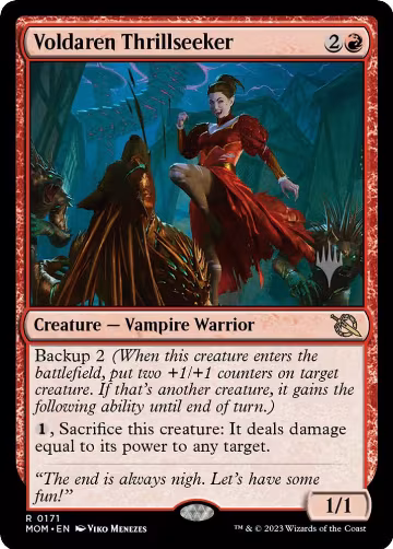 Voldaren Thrillseeker (171), Promo Pack: March of the Machine — Magic card price