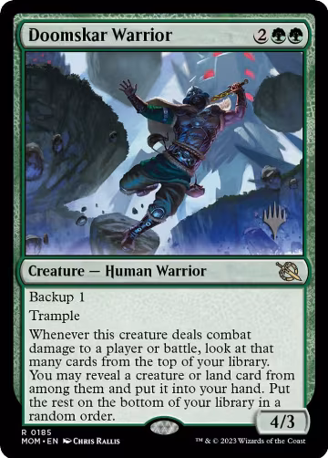 Doomskar Warrior (185), Promo Pack: March of the Machine — Magic card price