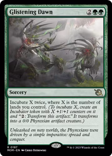Glistening Dawn (187), Promo Pack: March of the Machine — Magic card price