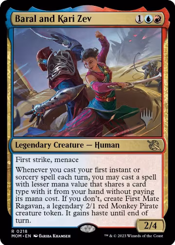 Baral and Kari Zev (218), Promo Pack: March of the Machine — Magic card price