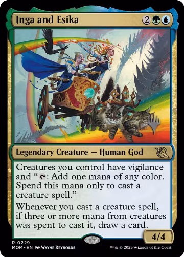 Inga and Esika (229), Promo Pack: March of the Machine — Magic card price