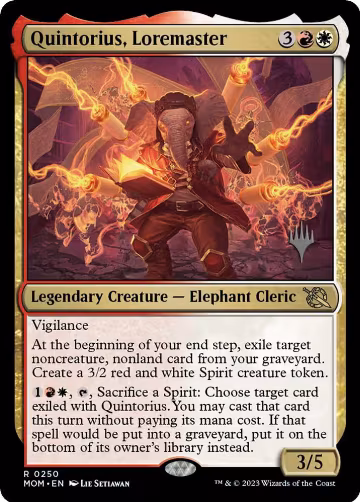 Quintorius, Loremaster (250), Promo Pack: March of the Machine — Magic card price