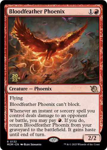 Bloodfeather Phoenix (132), Prerelease Cards — Magic card price