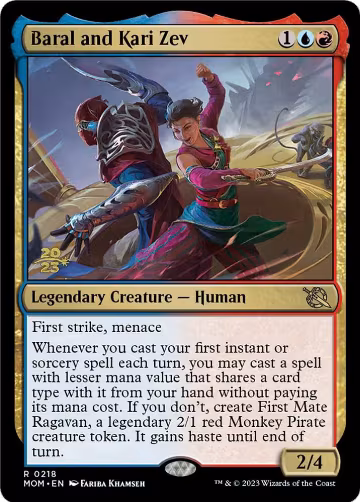 Baral and Kari Zev (218), Prerelease Cards — Magic card price