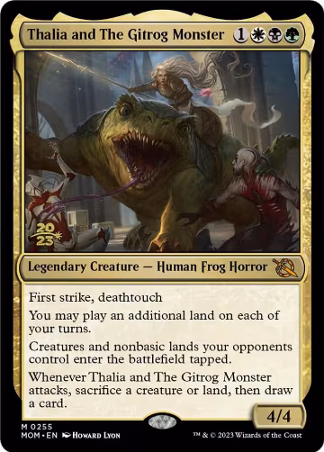 Thalia and The Gitrog Monster (255), Prerelease Cards — Magic card price