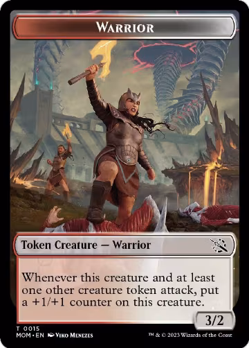 Warrior // Dinosaur Double-Sided Token (15 // 7), March of the Machine — Magic card price
