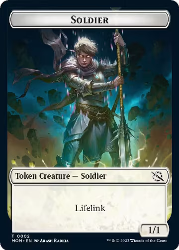 Soldier // Dinosaur Double-Sided Token (2 // 7), March of the Machine — Magic card price