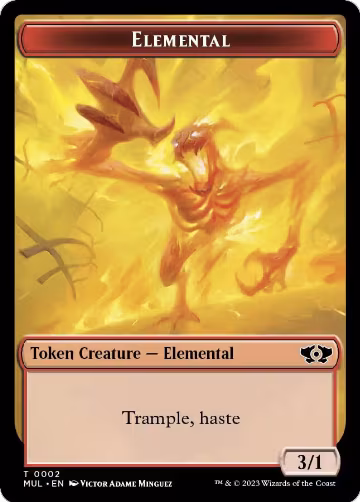 Elemental (0002) // Phyrexian Hydra (0011) Double-Sided Token (2 // 11), March of the Machine — Magic card price