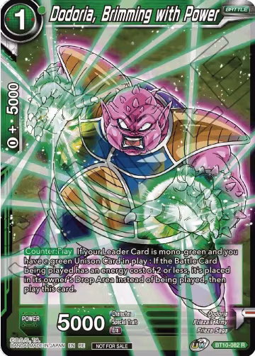 Dodoria, Brimming with Power (Championship Selection Pack 2023 Vol.1) (BT10-082), Tournament Promotion Cards — DB Super card price