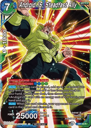 Android 16, Steadfast Ally (Championship Selection Pack 2023 Vol.1) (EB1-63), Tournament Promotion Cards — DB Super card price