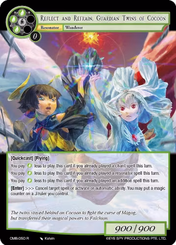 Reflect and Refrain, Guardian Twins of Cocoon (CMB-050 R), Crimson Moon's Battleground — Force of Will card price