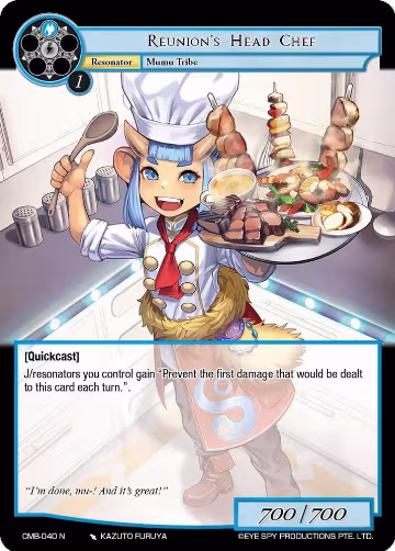 Reunion's Head Chef (CMB-040 N), Crimson Moon's Battleground — Force of Will card price