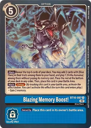 Blazing Memory Boost! (BT10-097 R), Revision Pack Cards — Digimon card price