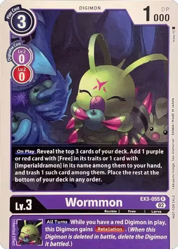 Wormmon (EX3-055 R), Revision Pack Cards — Digimon card price
