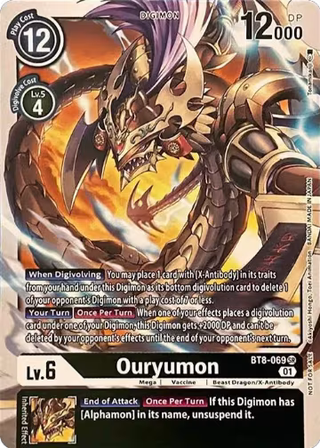 Ouryumon (BT8-069 SR), Revision Pack Cards — Digimon card price