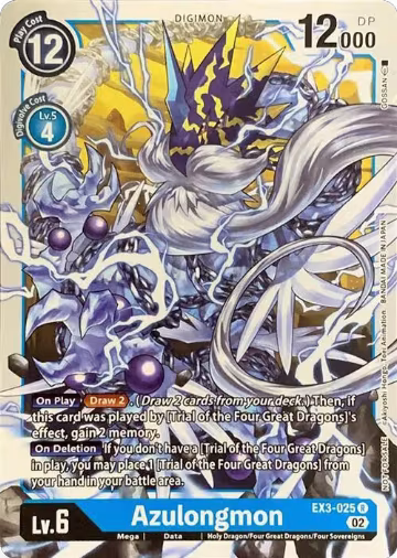 Azulongmon (EX3-025 R), Revision Pack Cards — Digimon card price