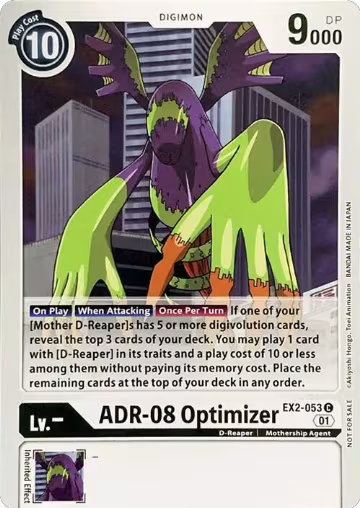 ADR-08 Optimizer (EX2-053 C), Revision Pack Cards — Digimon card price