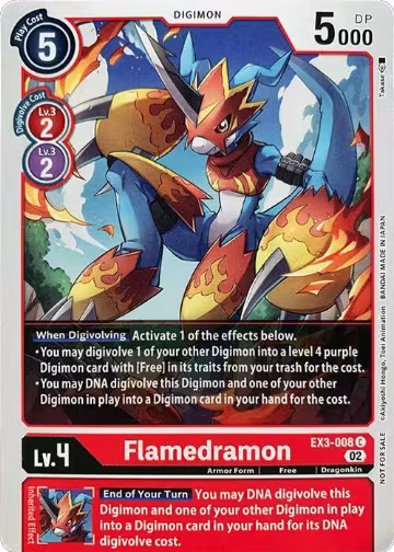 Flamedramon (EX3-008 C), Revision Pack Cards — Digimon card price