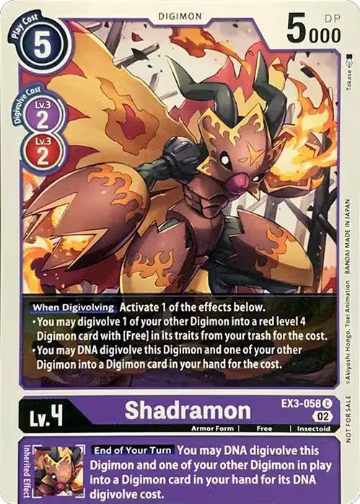 Shadramon (EX3-058 C), Revision Pack Cards — Digimon card price