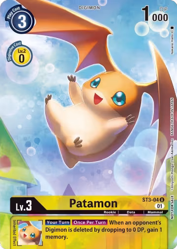 Patamon - ST3-04 (Official Tournament Pack Vol.9) (ST3-04 U), Starter Deck 03: Heaven's Yellow — Digimon card price