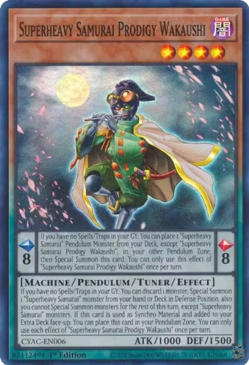 Superheavy Samurai Prodigy Wakaushi (CYAC-EN006), Cyberstorm Access — Yu-Gi-Oh! card price