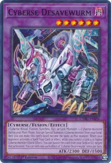 Cyberse Desavewurm (CYAC-EN034), Cyberstorm Access — Yu-Gi-Oh! card price