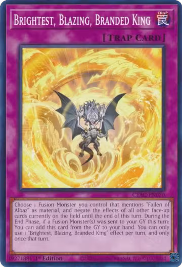 Brightest, Blazing, Branded King (CYAC-EN070), Cyberstorm Access — Yu-Gi-Oh! card price