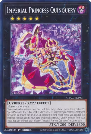 Imperial Princess Quinquery (CYAC-EN083), Cyberstorm Access — Yu-Gi-Oh! card price