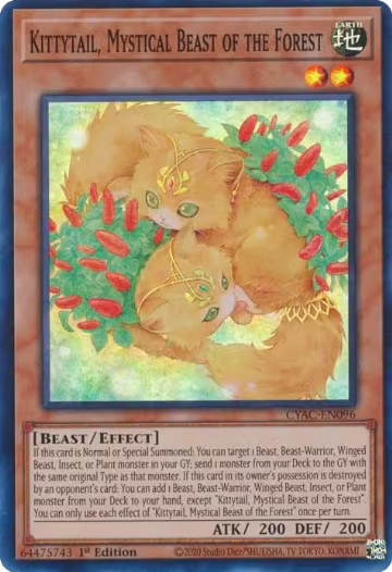Kittytail, Mystical Beast of the Forest (CYAC-EN096), Cyberstorm Access — Yu-Gi-Oh! card price