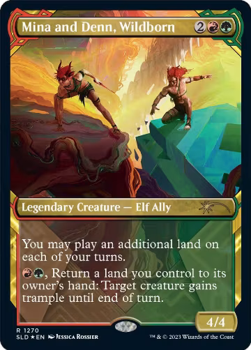 Mina and Denn, Wildborn (Halo Foil) (1270), Secret Lair Drop Series — Magic card price