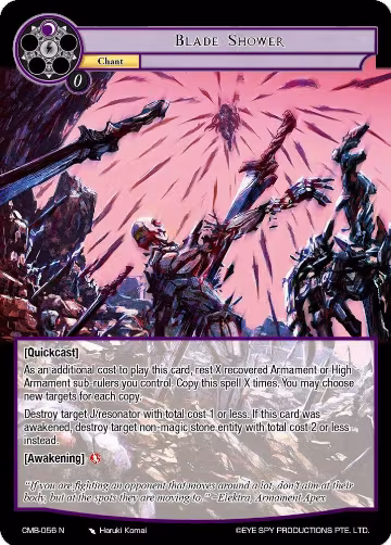 Blade Shower (CMB-056 N), Crimson Moon's Battleground — Force of Will card price