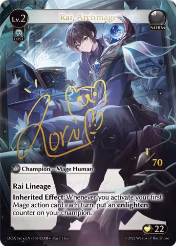 Rai, Archmage (CUR) (008), Dawn of Ashes 1st Edition — Grand Archive card price