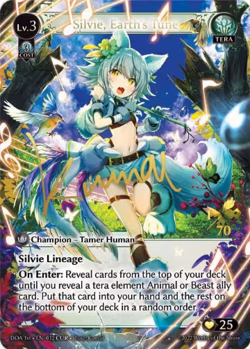 Silvie, Earth's Tune (CUR) (012), Dawn of Ashes 1st Edition — Grand Archive card price