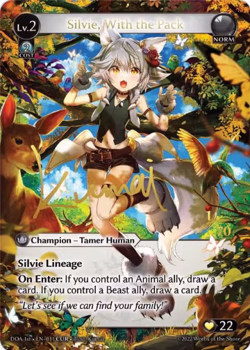 Silvie, With the Pack (CUR) (011), Dawn of Ashes 1st Edition — Grand Archive card price