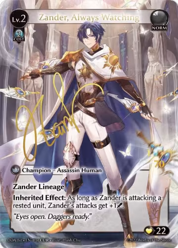 Zander, Always Watching (CUR) (014), Dawn of Ashes 1st Edition — Grand Archive card price