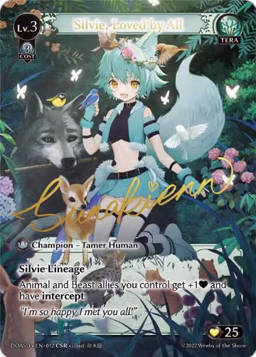 Silvie, Loved by All (CSR) (012), Dawn of Ashes Starter Decks — Grand Archive card price