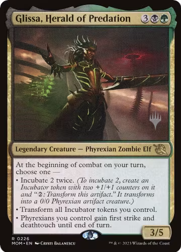 Glissa, Herald of Predation (226), Promo Pack: March of the Machine — Magic card price