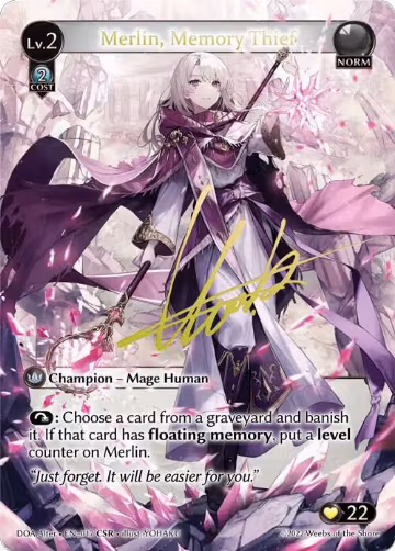 Merlin, Memory Thief (CSR) (017), Dawn of Ashes Alter Edition — Grand Archive card price