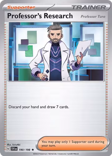 Professor's Research [Professor Turo] - 190/198 (Non-Holo) (190/198), Deck Exclusives — Pokémon card price