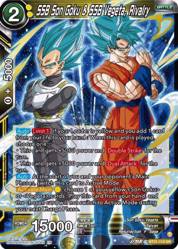 SSB Son Goku & SSB Vegeta, Rivalry (BT21-110), Wild Resurgence — DB Super card price